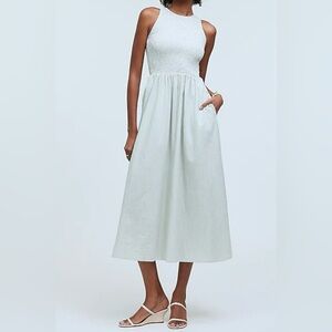 NWT Madewell Melody Smocked Midi Dress